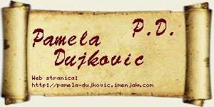 Pamela Dujković vizit kartica